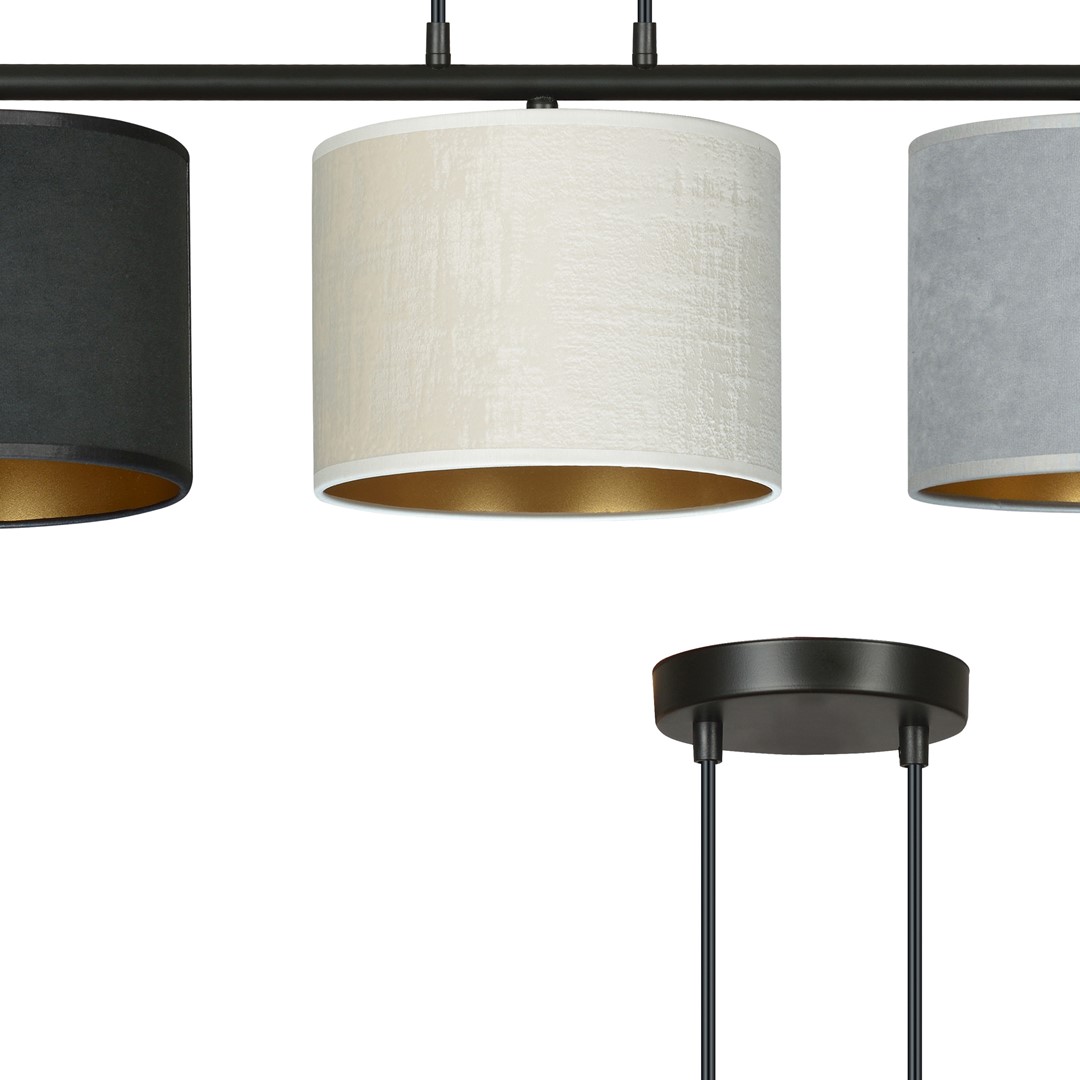 Lampa wisząca HILDE Czarny 1055/3 - 1055/3