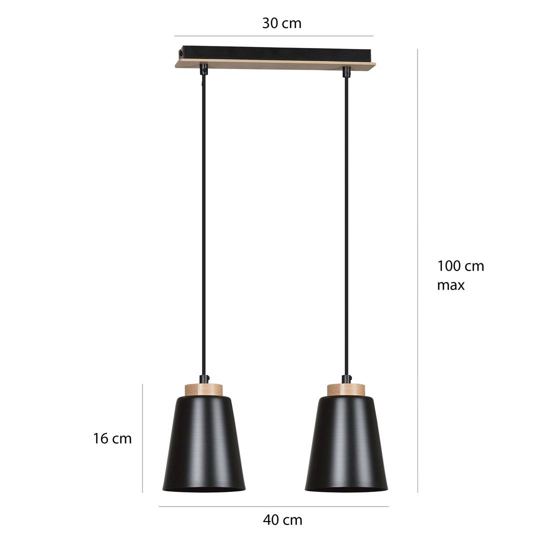 Lampa wisząca BOLERO Czarny 442/2 - 442/2