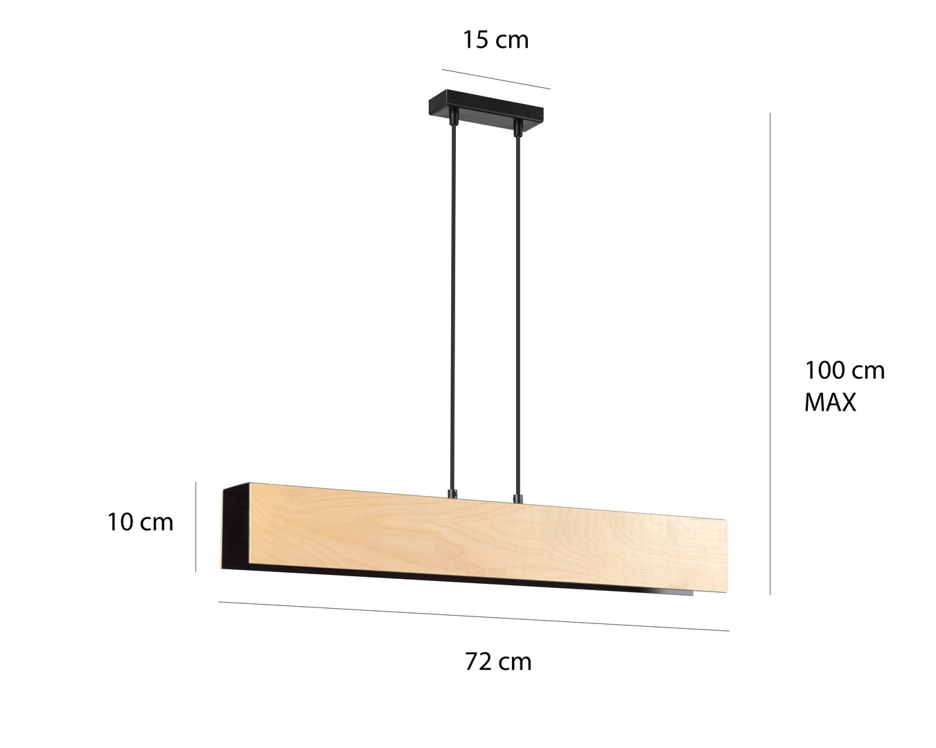 Lampa wisząca CARLO Czarny 610/3 - 610/3