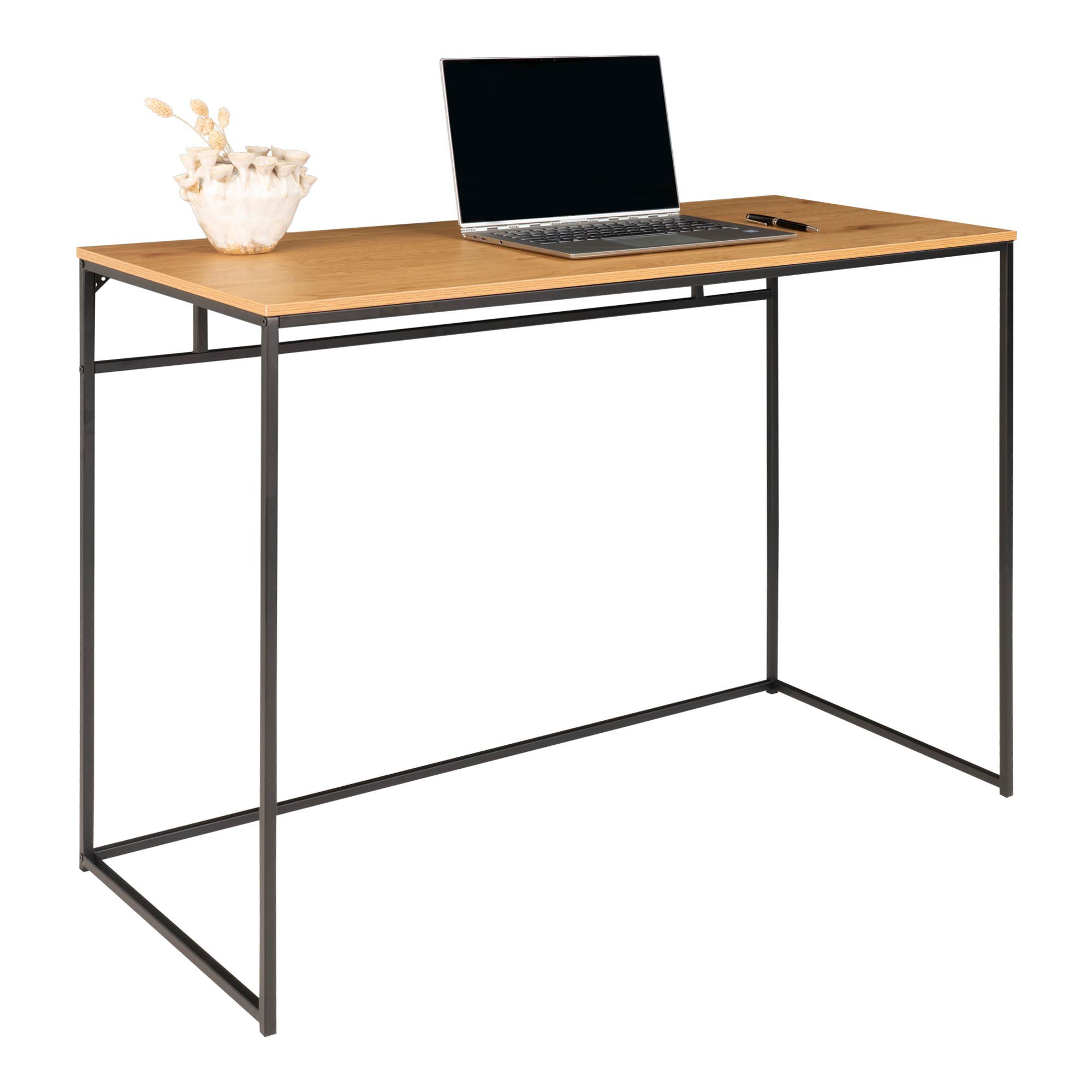Biurko minimalistyczne VITA 100x45x75 cm - naturalny, czarny - 2402055