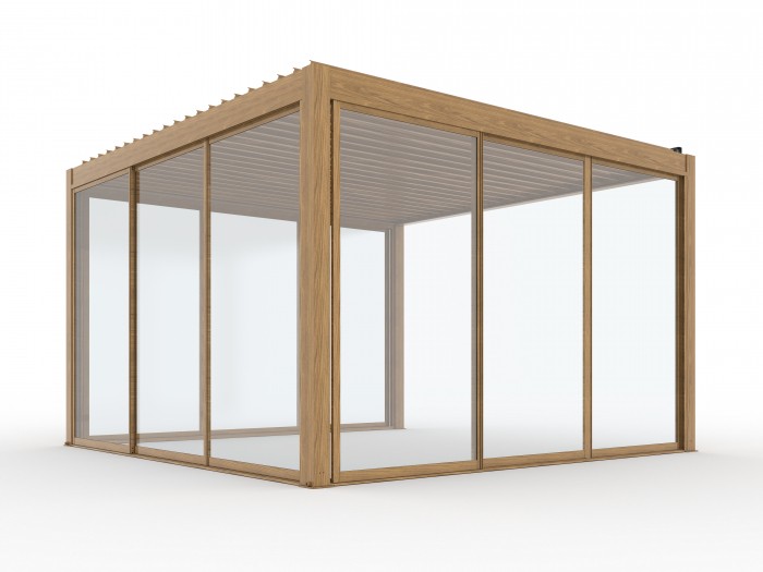 Pergola elektryczna LUXE 3x4m drewno z LED - MI_5905610251536