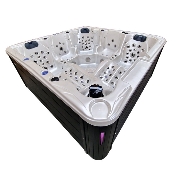 Jacuzzi ogrodowe 5-os. z hydromasażem SPA-702 230x230 cm biały/antracyt - HS_SPA702-2516
