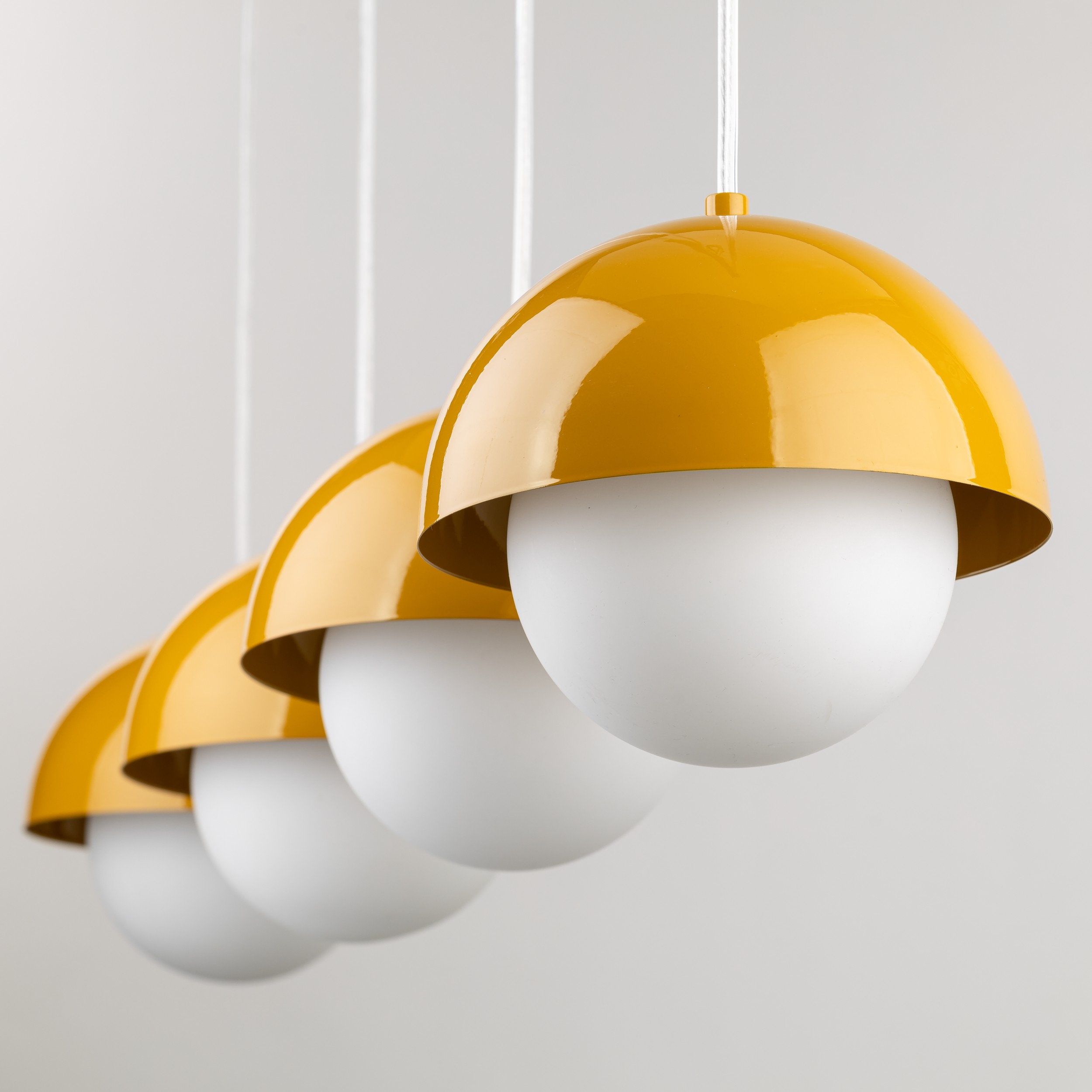 Listwa wisząca BONO żółta błyszcząca na metalowej listwie 120x100x17cm - TK_10267