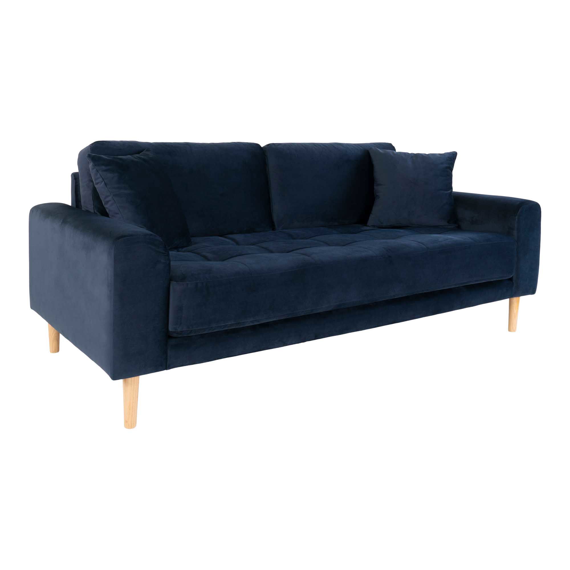 Sofa wypoczynkowa LIDO 2,5-osobowa 180 cm - ciemnoniebieski, naturalny - 1301433