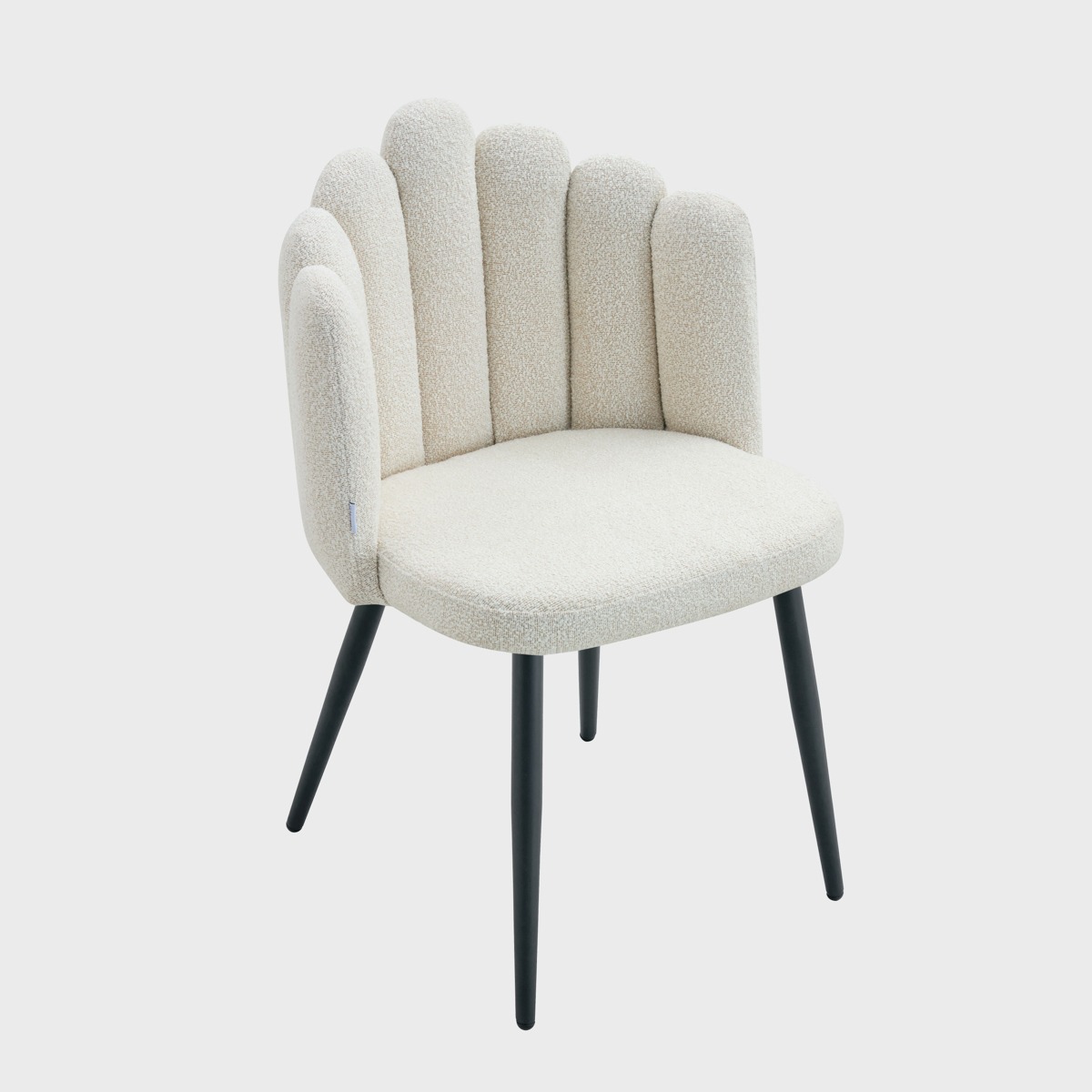Krzesło pikowane LUXE tapicerowane 49x55x85 cm ecru