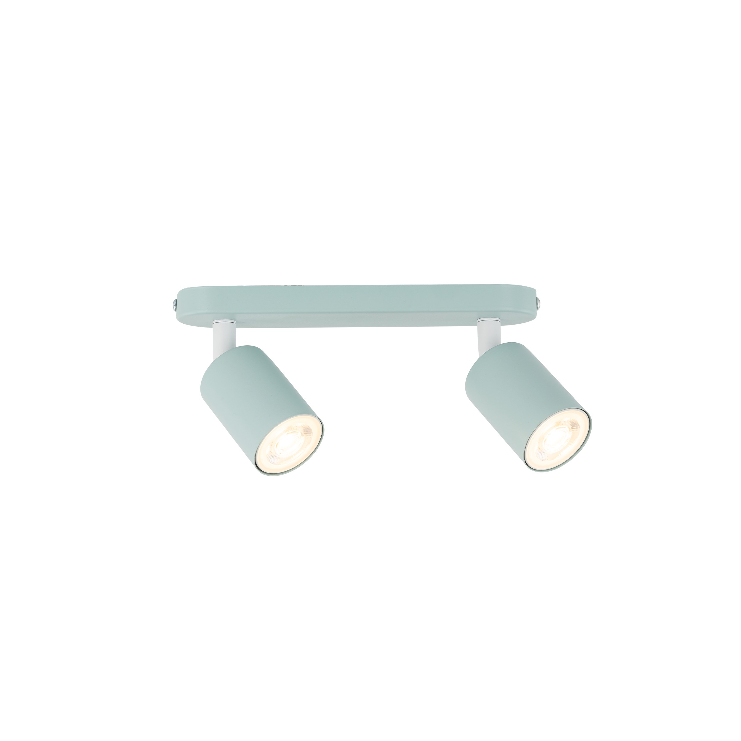 Lampa sufitowa LIVIA miętowa z białymi elementami regulowana na listwie 35x17x13cm - TK_10235