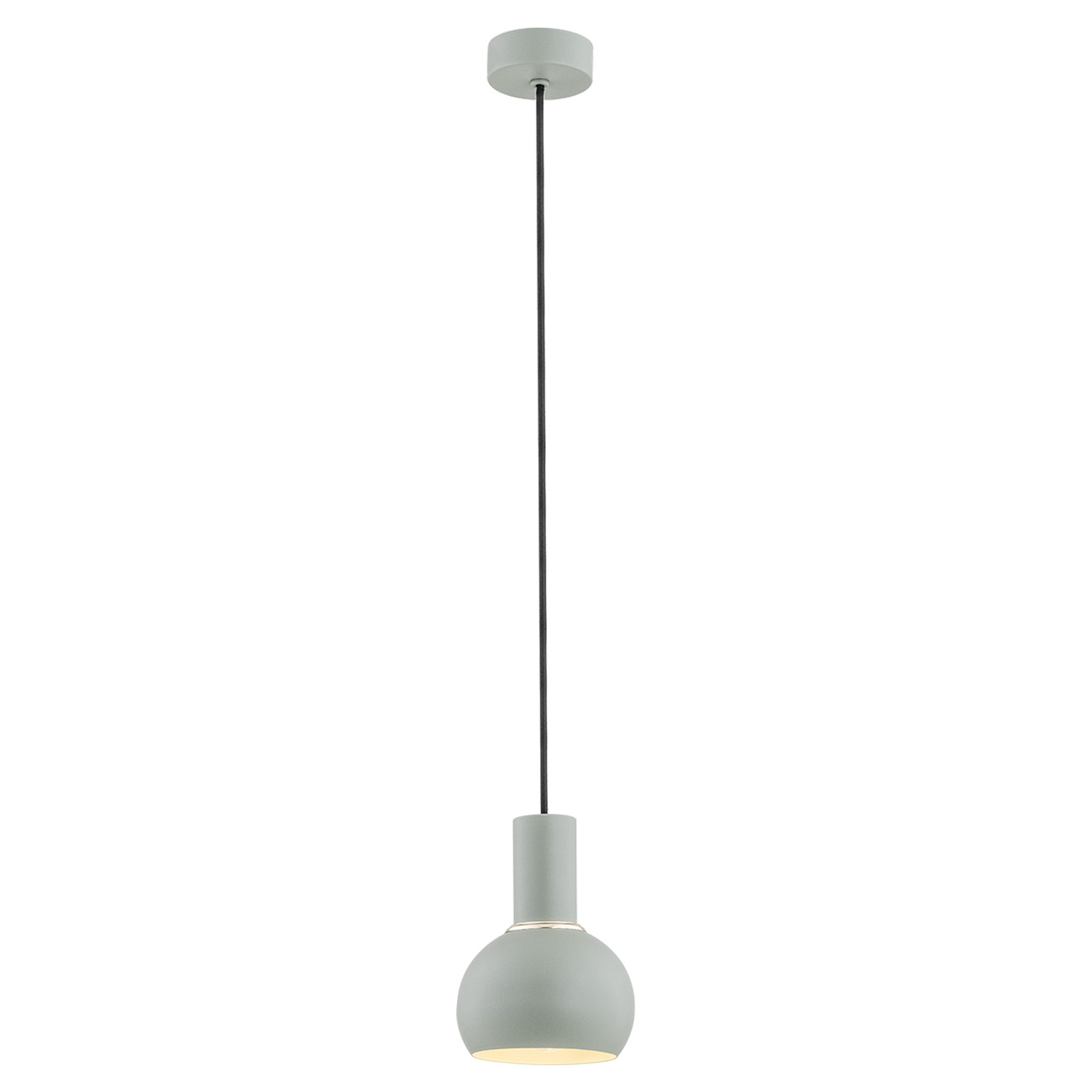 Lampa wisząca SINES szałwia mosiądz na czarnym przewodzie 103x14cm