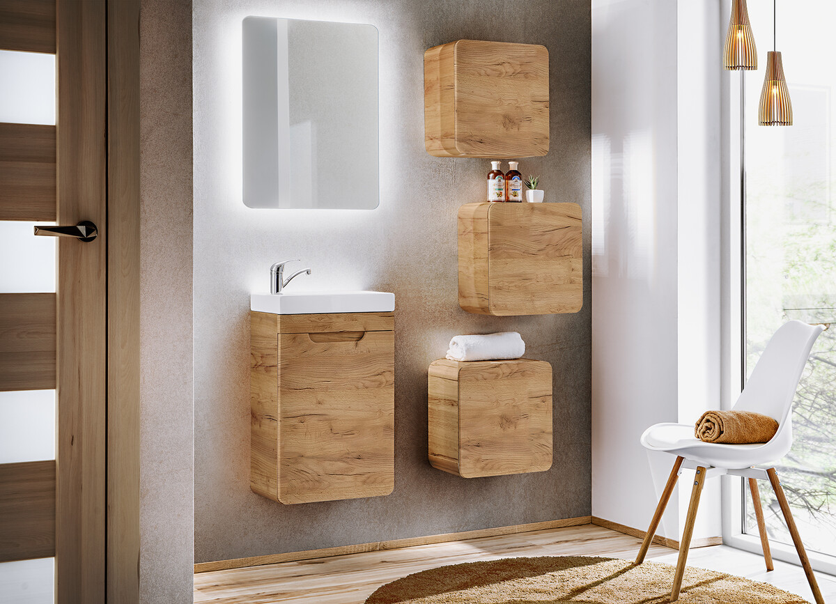 Szafka pod umywalkę ARUBA dąb craft 60x40x22cm - ARUBA_CRAFT_826_FSC