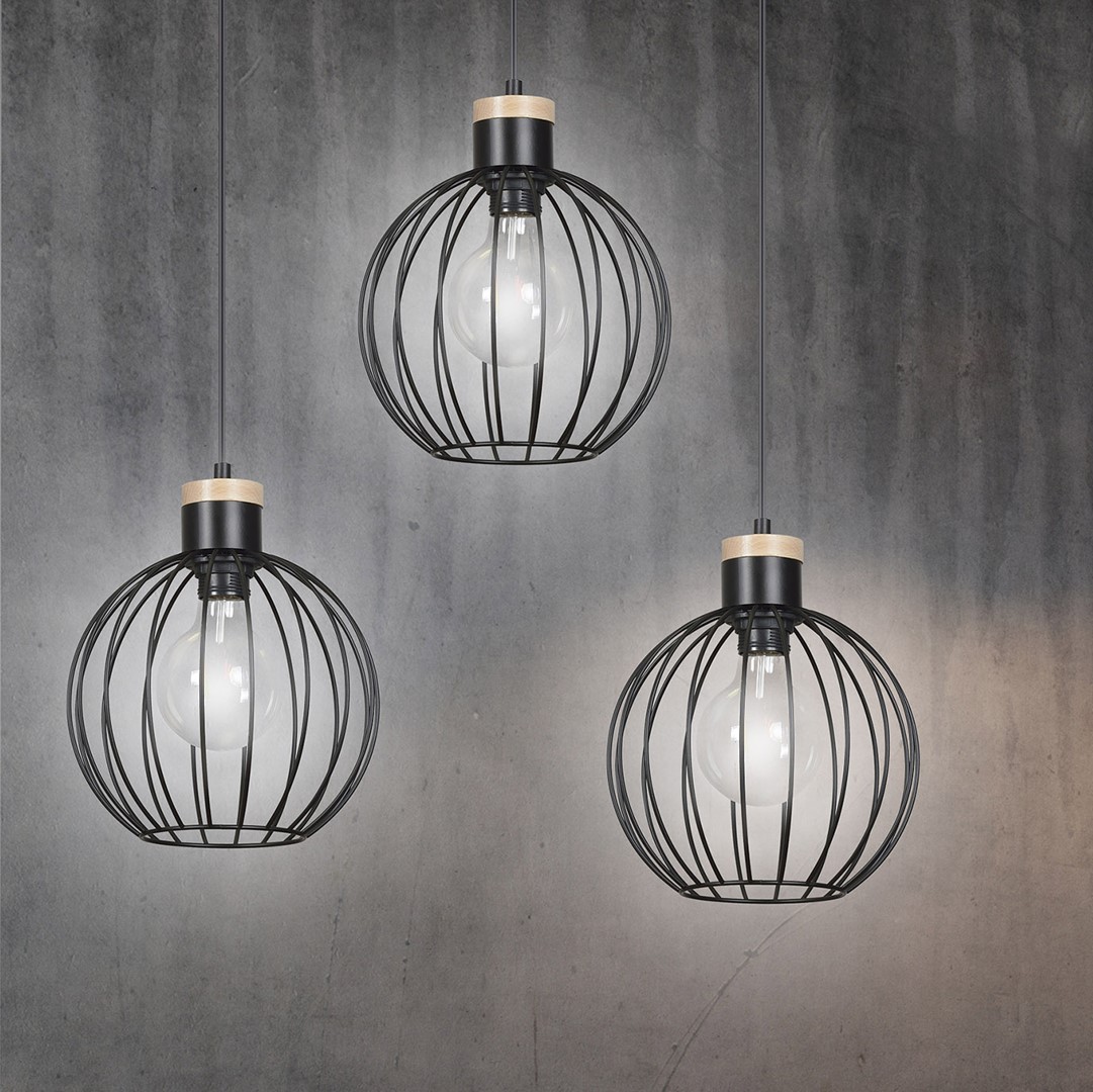 Lampa wisząca BARBADO Czarny 754/3 - 754/3