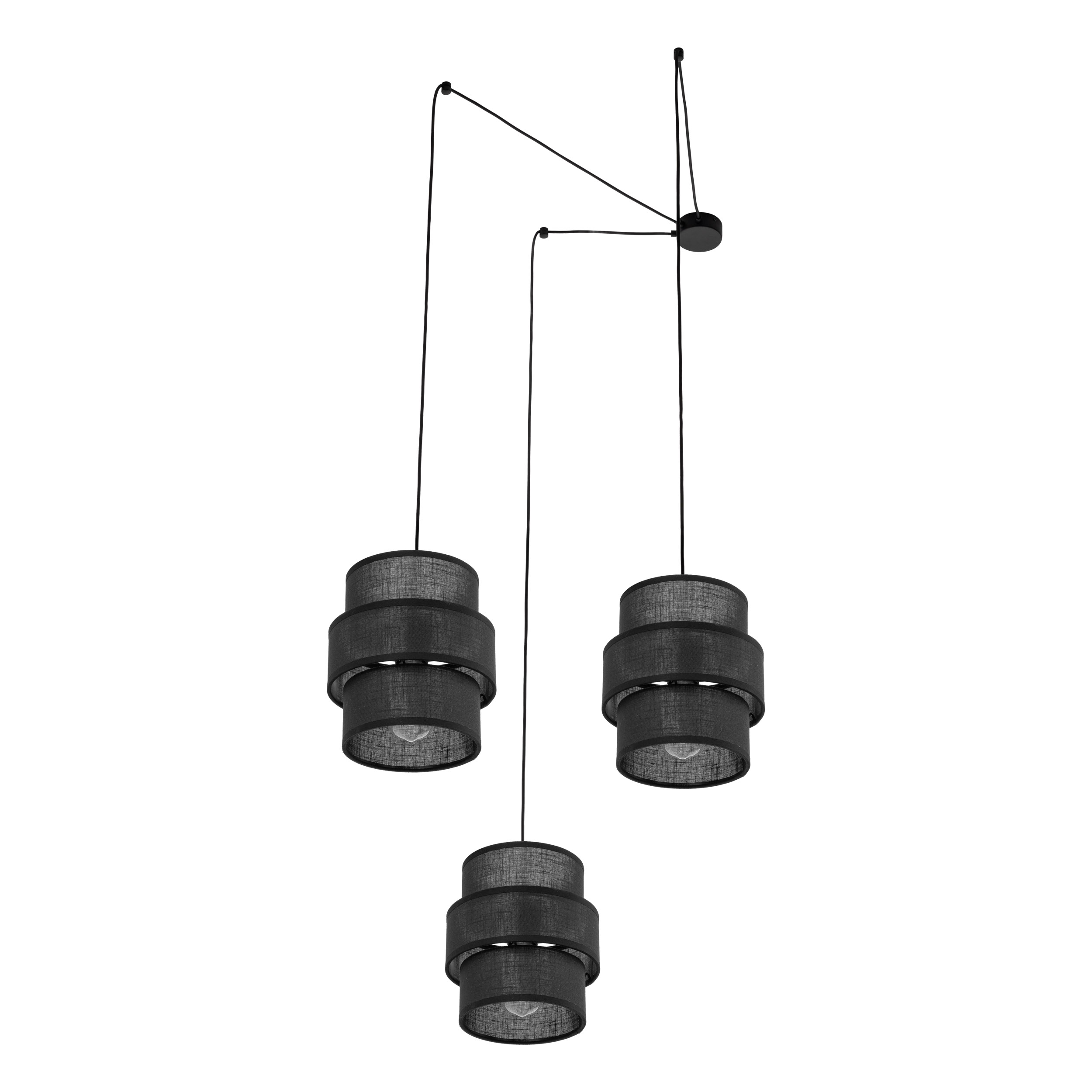 Lampa wisząca CALISTO czarna z dodatkowymi podwieszeniami 150cm - TK_5976