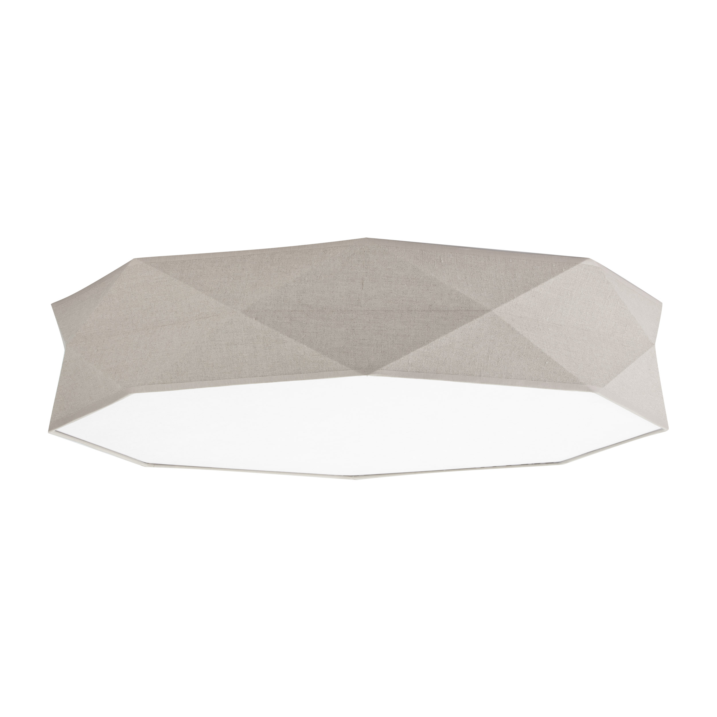 Lampa sufitowa KANTOOR brązowa z białym kloszem 78x17cm