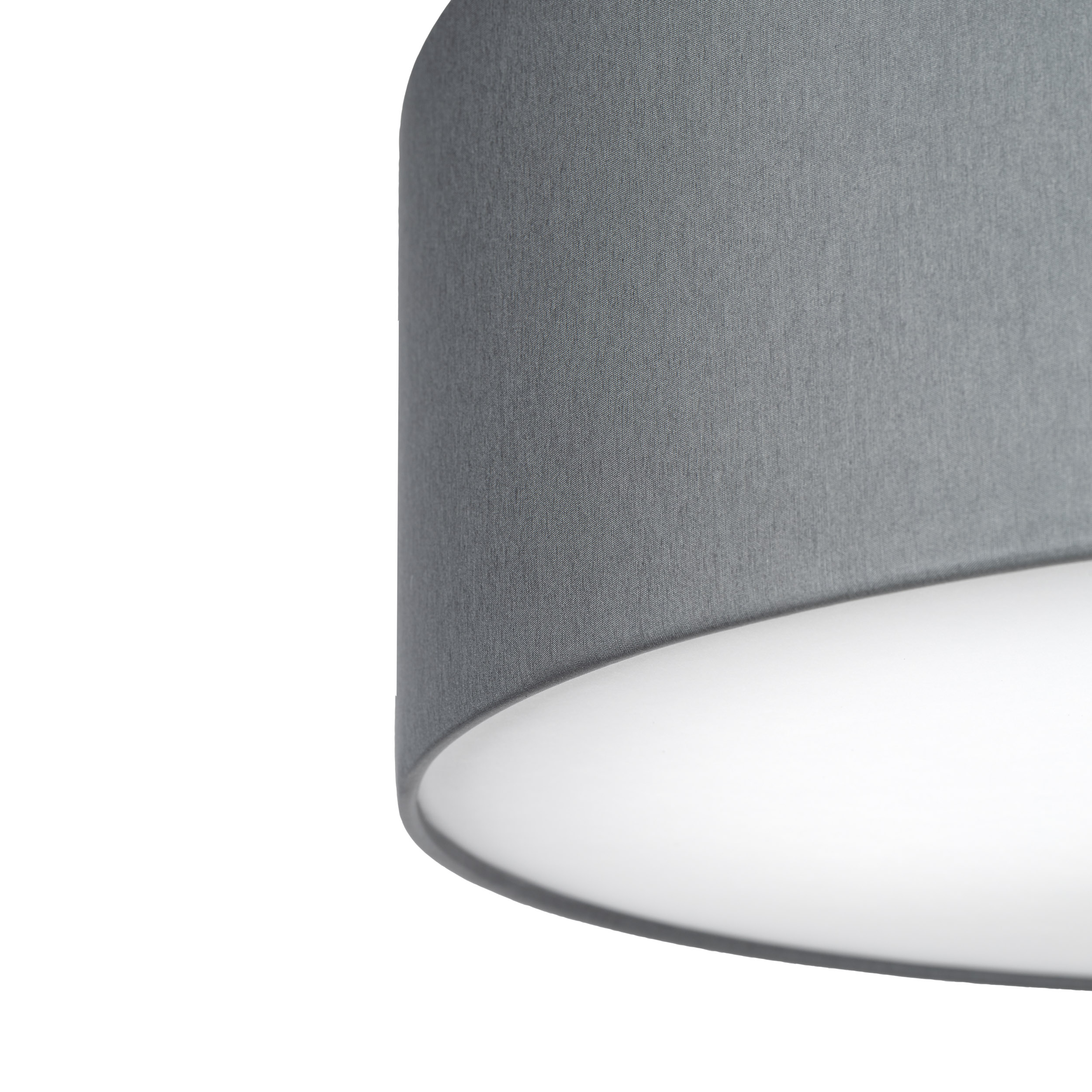 Lampa wisząca RONDO czarna szara z białym kloszem okrągła 120x60cm - TK_4858