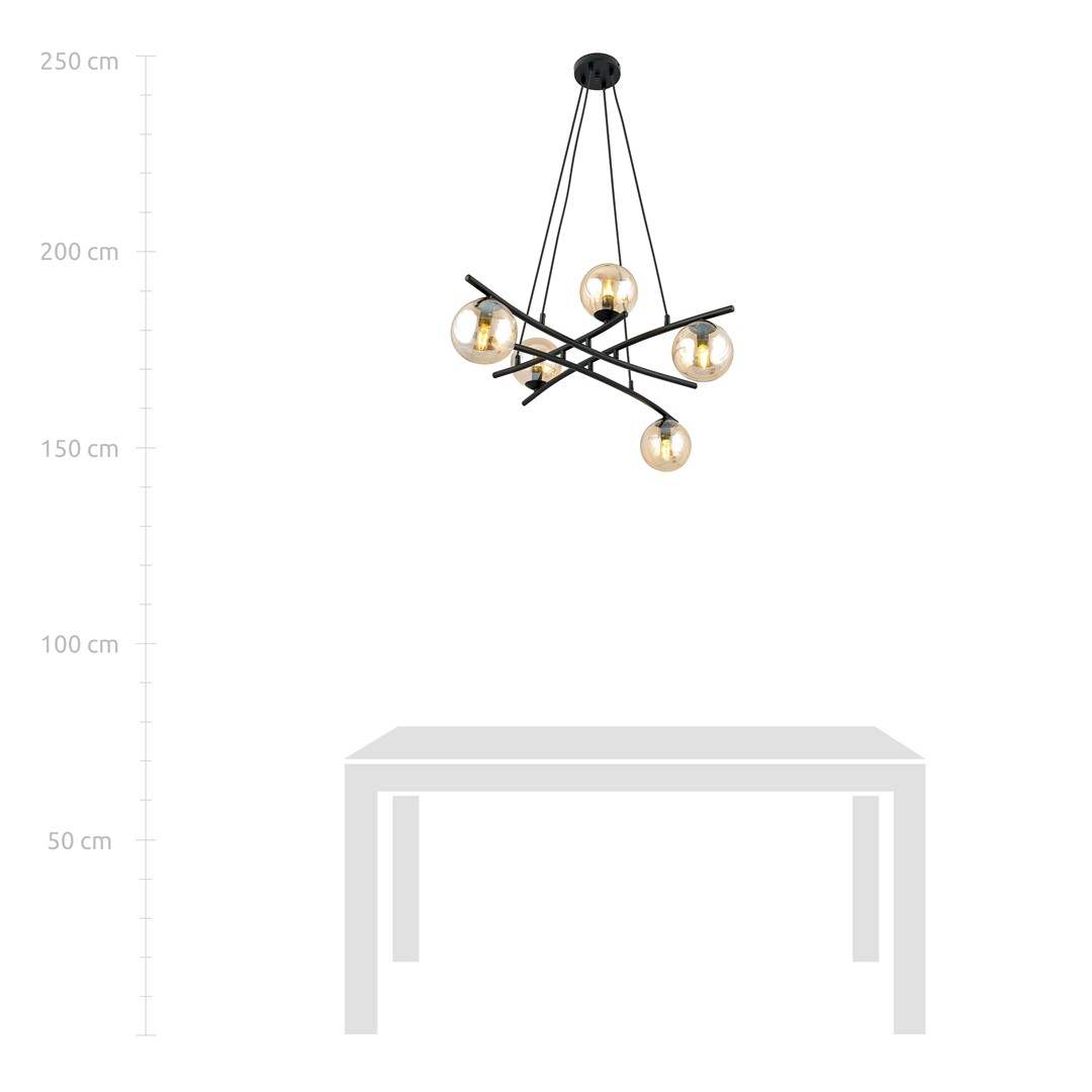 Lampa wisząca ESSA Czarny 1204/5 - 1204/5