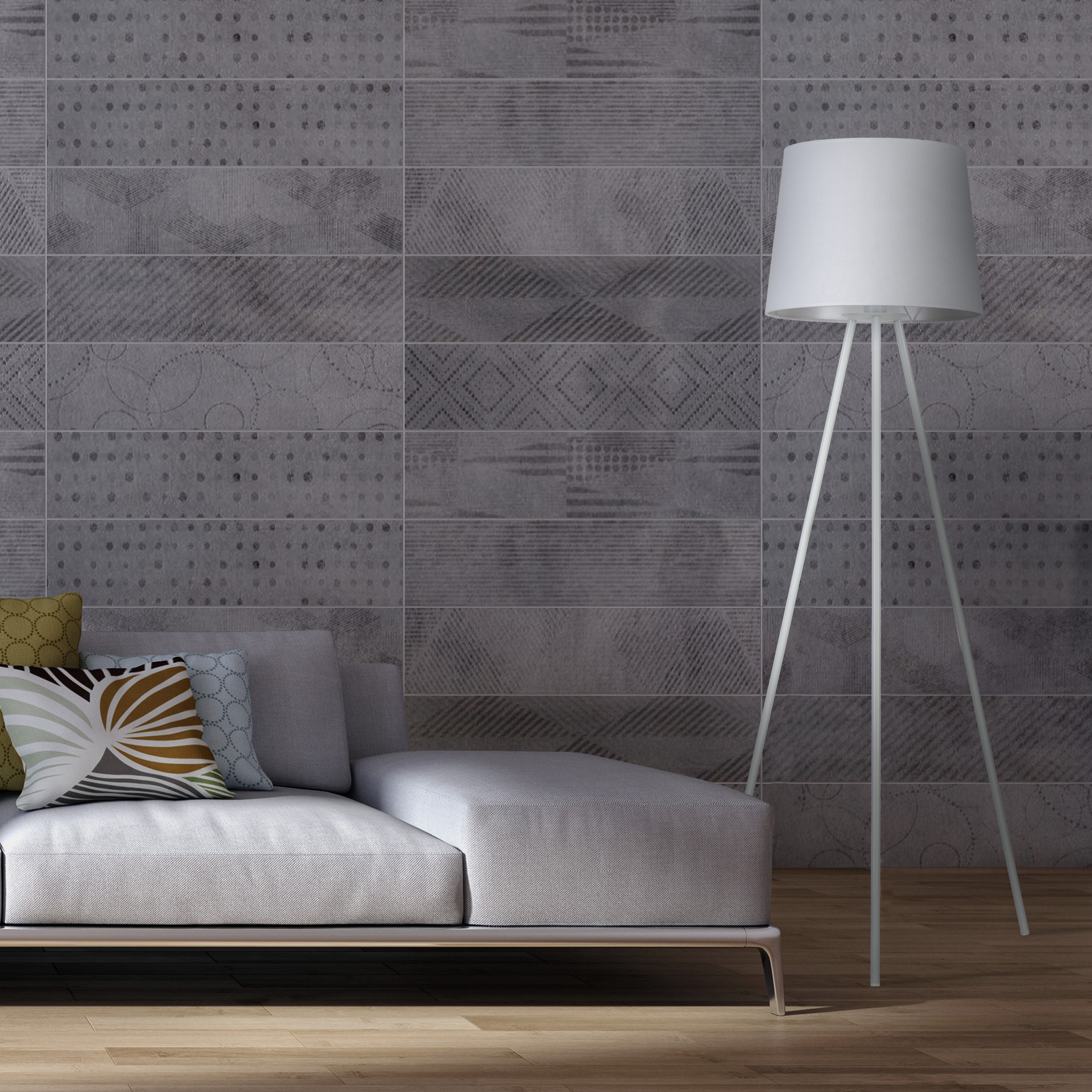 Lampa podłogowa ISEO biała na metalowych nogach - TK_5420
