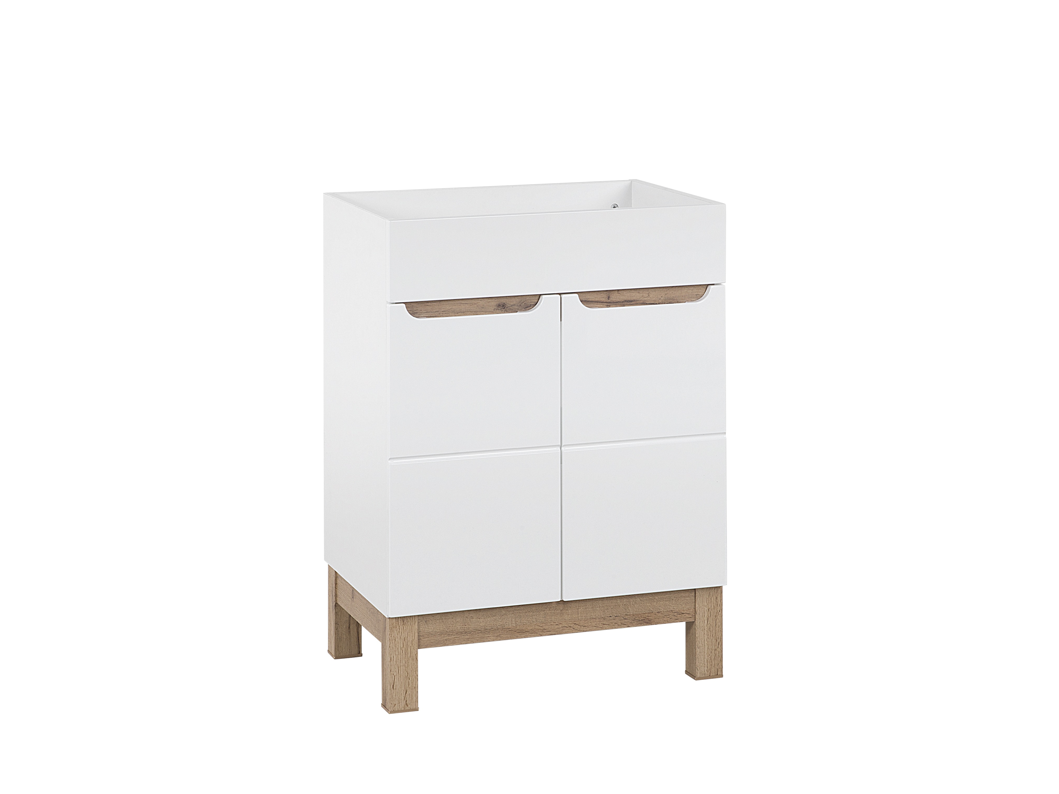 BALI BIAŁE 820 szafka p/um 2D-60 cm/ White cabinet under washbasin 60cm CU-COC-834012 FSC MIX 70%