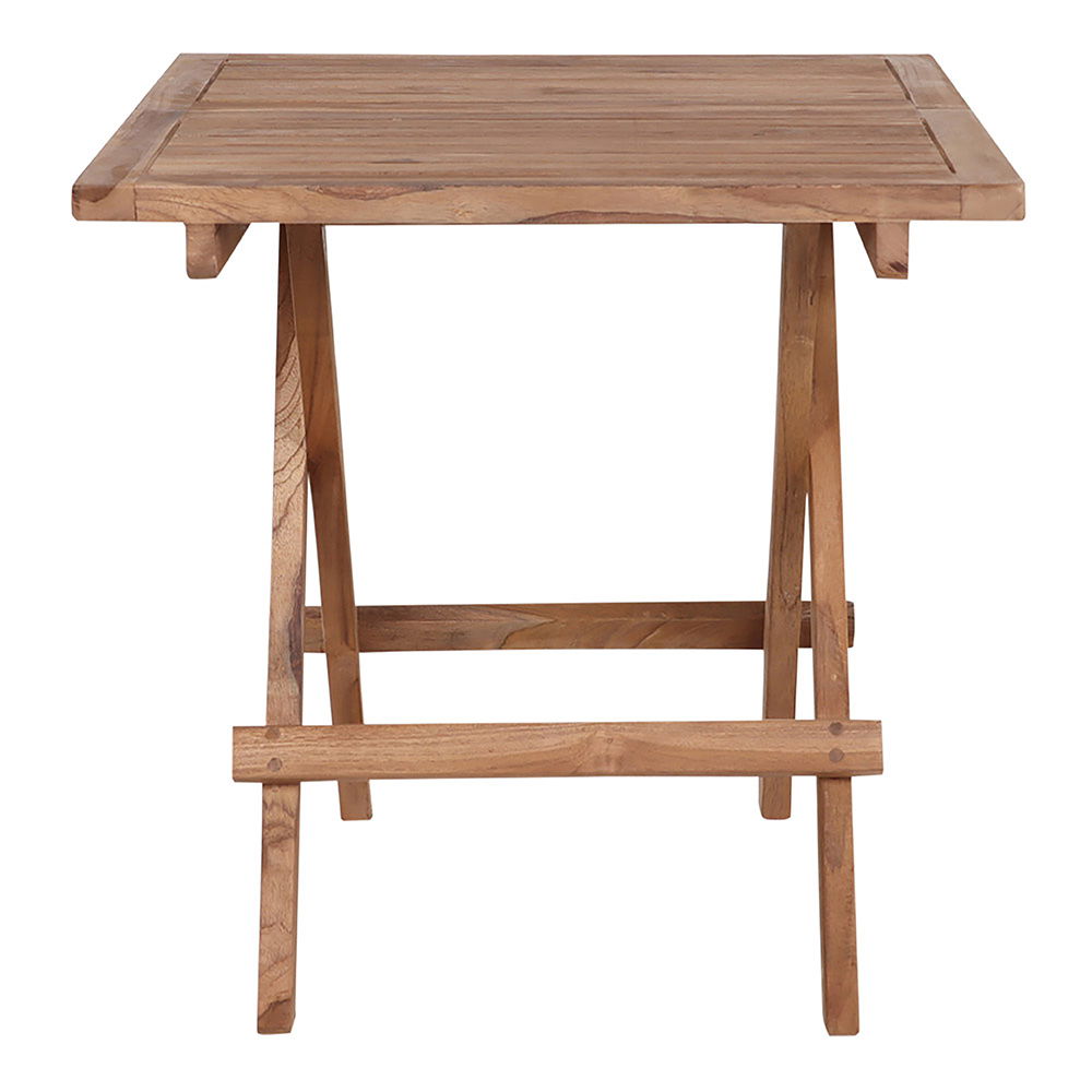 Stolik ogrodowy BILBAO 50x50x50 cm - drewno tekowe, kolor: naturalny - 7501001