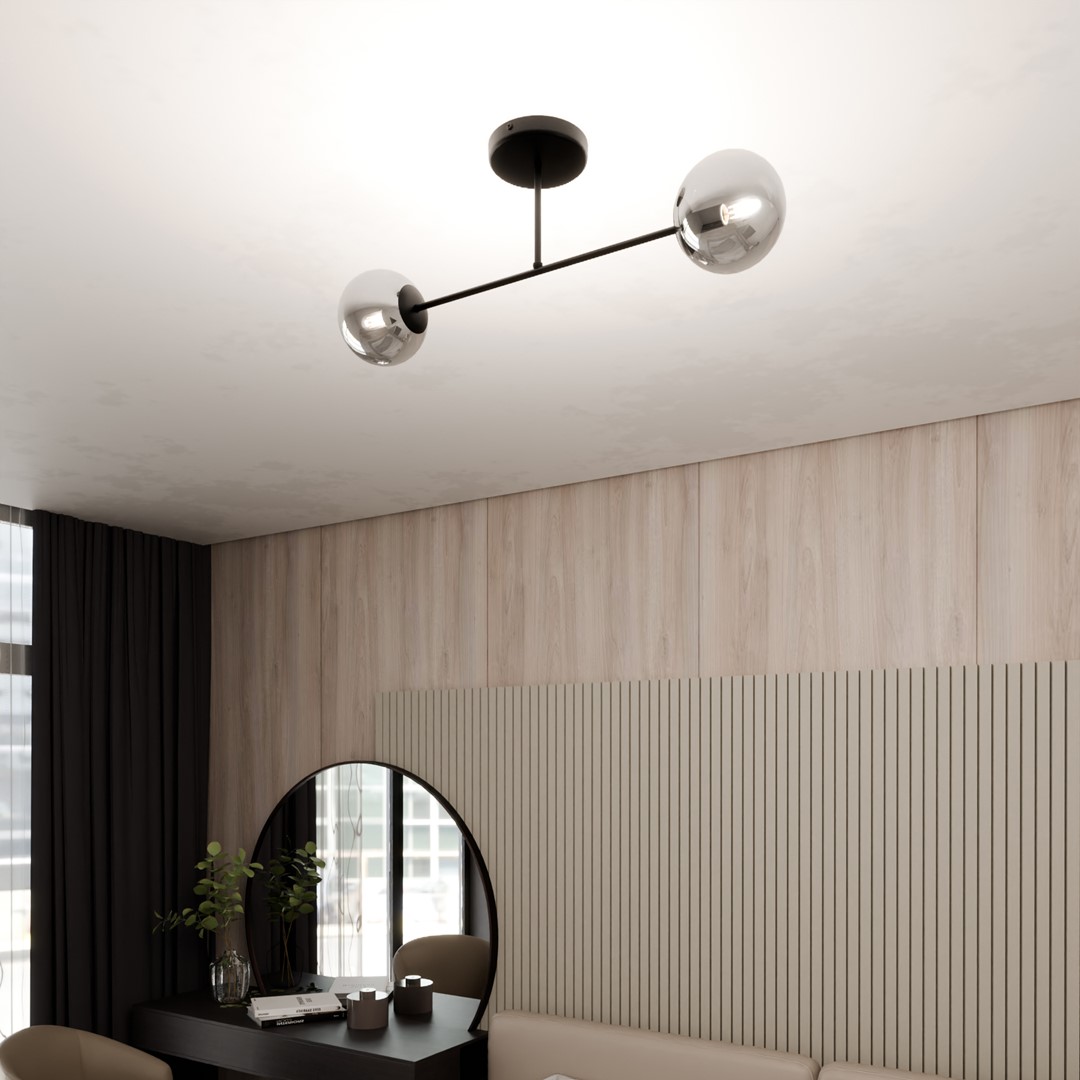 Lampa sufitowa ROMA Czarny 1245/2 - 1245/2