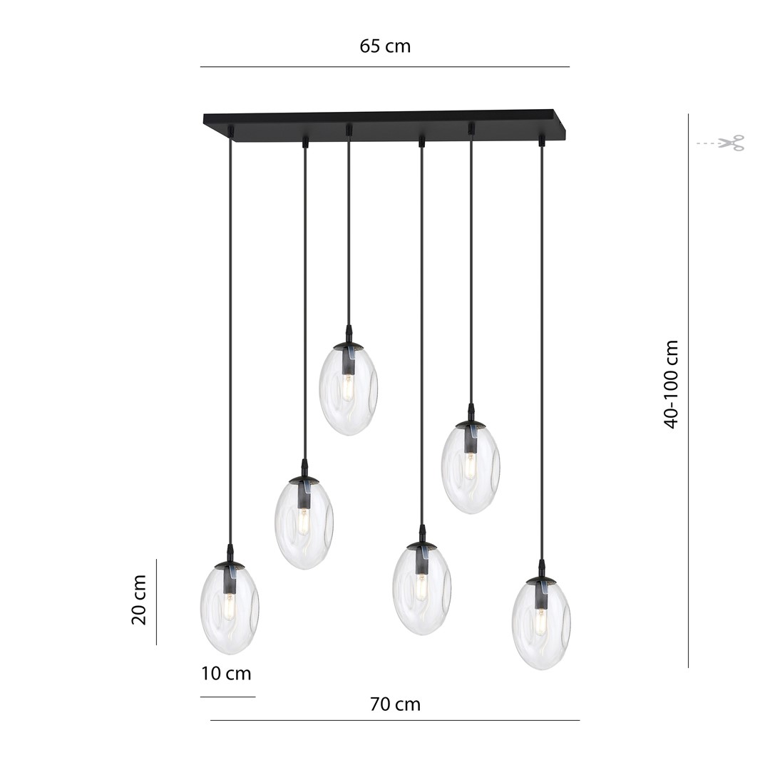 Lampa wisząca ASTRAL Czarny 1265/6 - 1265/6