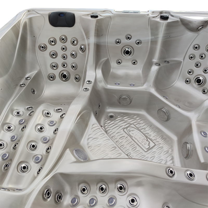 Jacuzzi ogrodowe 5-os. z hydromasażem SPA-702 230x230 cm cappuccino/brązowy - HS_SPA702-2280