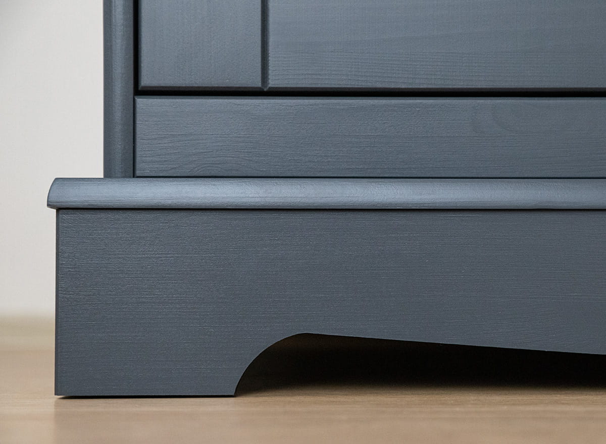 Witryna wysoka BELLUNO ELEGANTE 4-drzwiowa z 2 szufladami grafit – dąb - PL015G/D