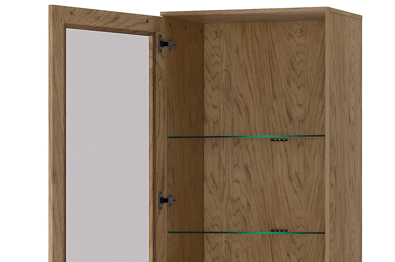 COZY 10 Witryna 1-drzwiowa L z oświetleniem w standardzie SZYNAKA - TH-100-1578