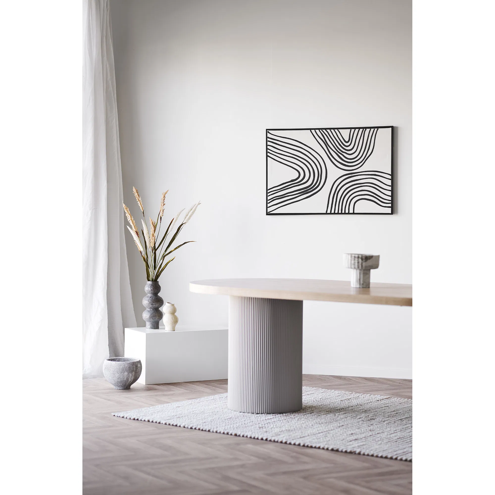 Stół do jadalni SOLVA 100x220 - jesion naturalny, piasek - 2203110