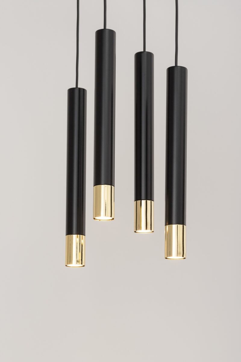 SOPEL GRAND 4 czarny/złoty lampa wisząca - SI_33396