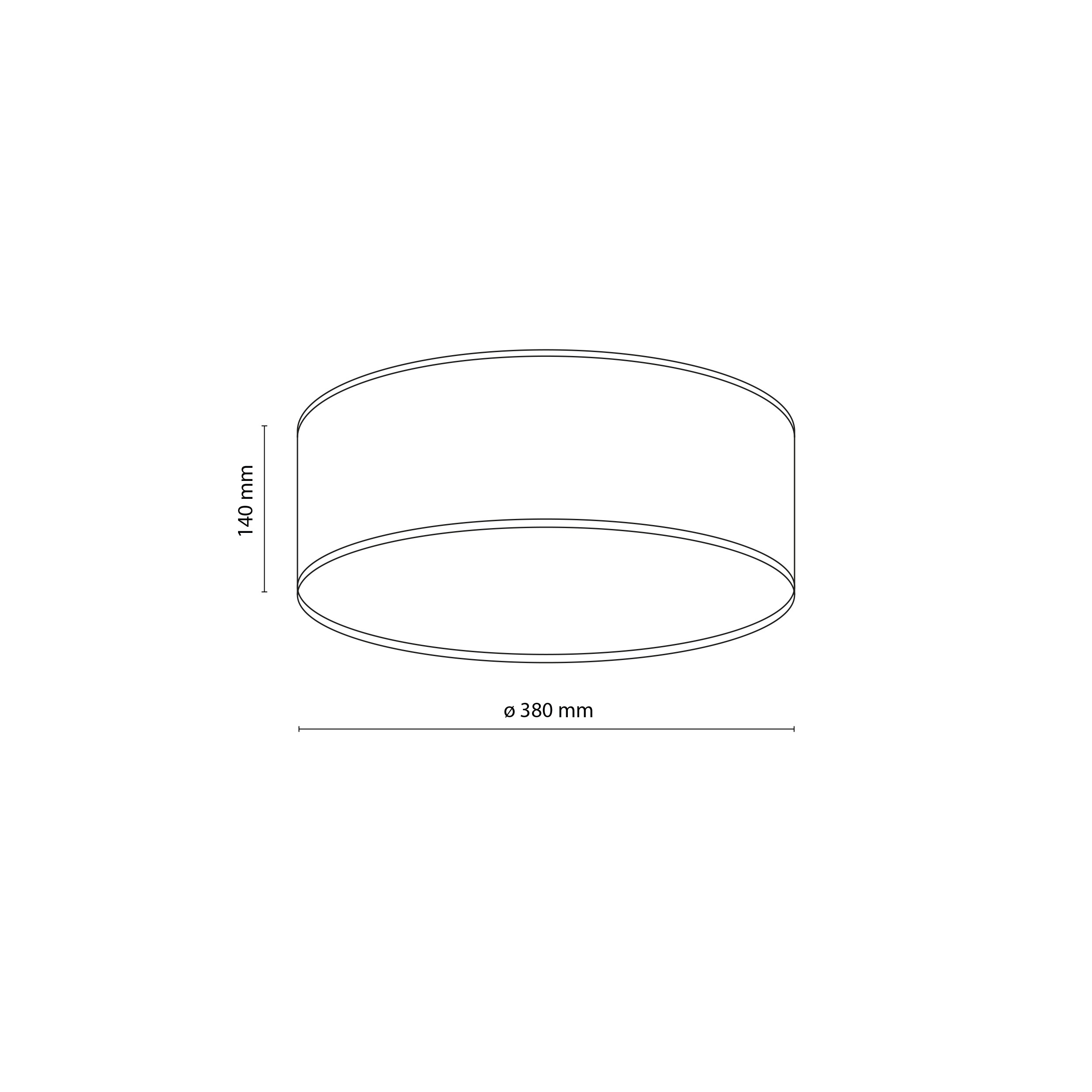 Lampa sufitowa NICOLA pomarańczowa metalowa okrągła 38x14cm - TK_10153