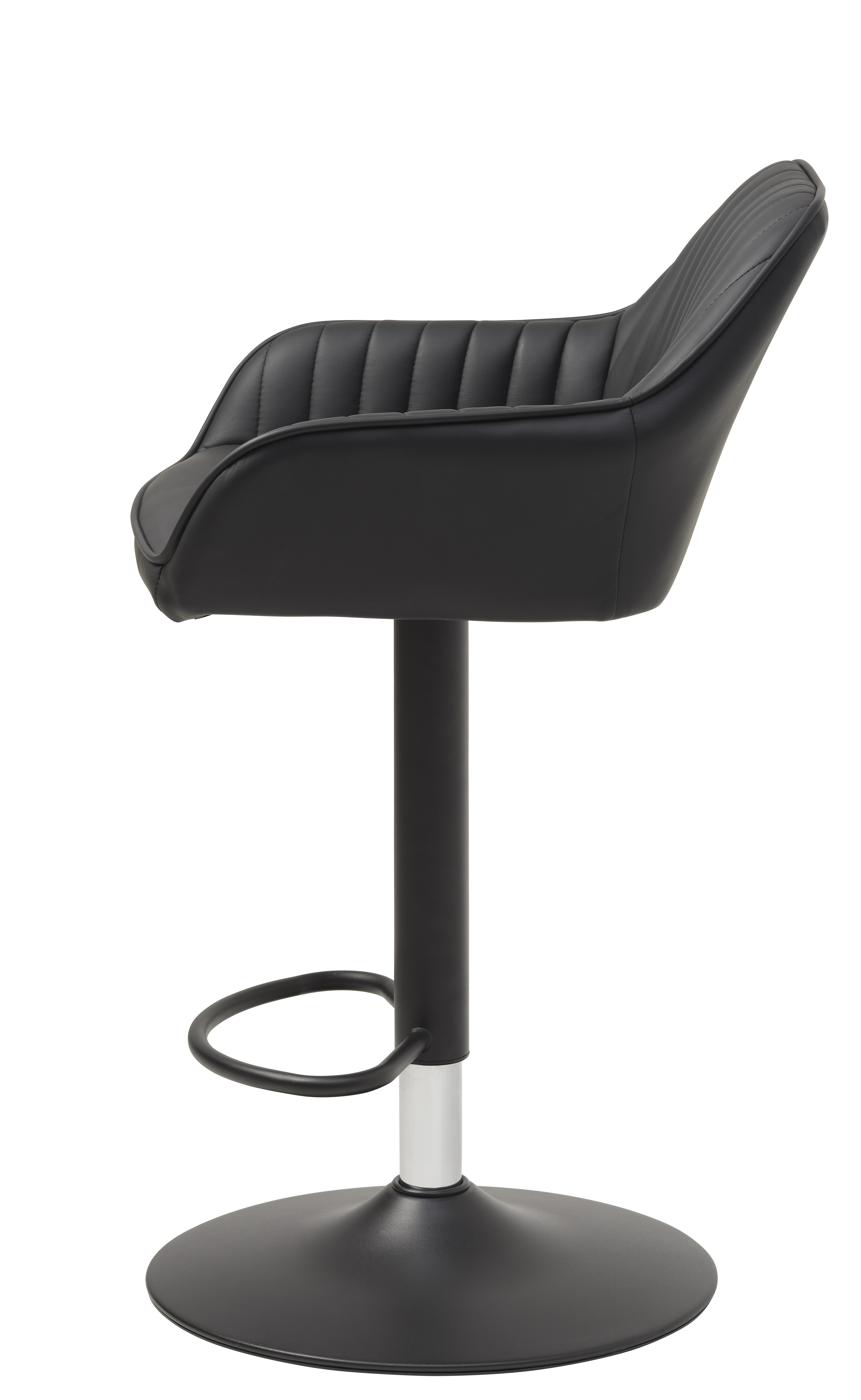 Hoker z regulacją wysokości BROOKS (wys. siedziska 64-80 cm) ekoskóra: czarny - UN_32091001