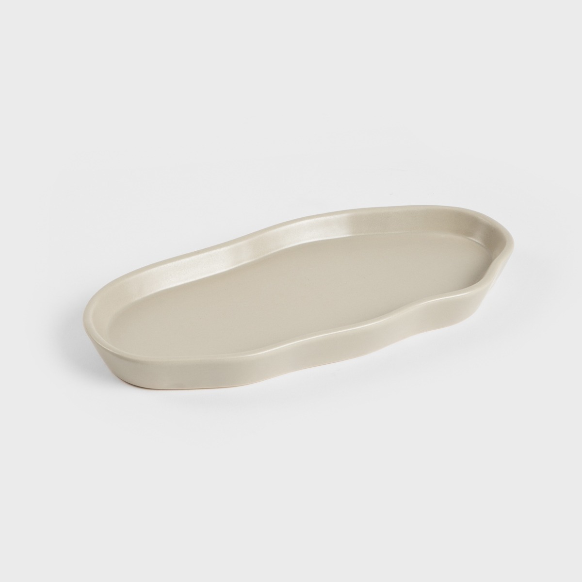 Tacka ceramiczna MAGRIT 30,5x15x3 cm beżowa