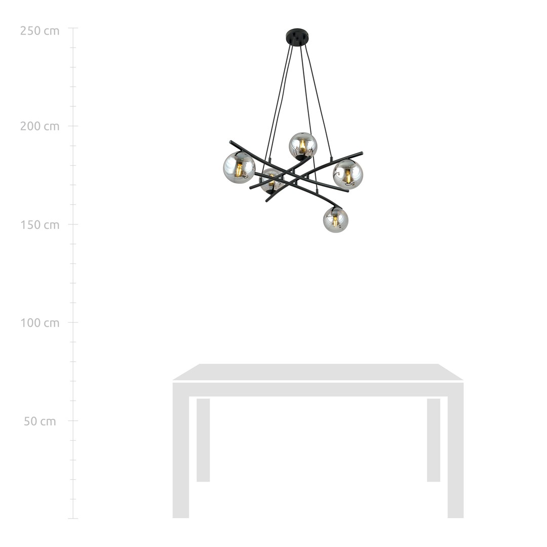 Lampa wisząca ESSA Czarny 1203/5 - 1203/5