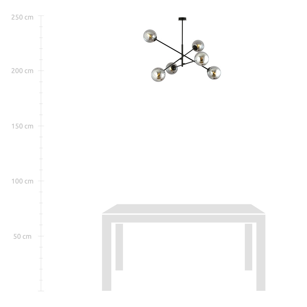 Lampa wisząca LINEAR Czarny 1167/6 - 1167/6