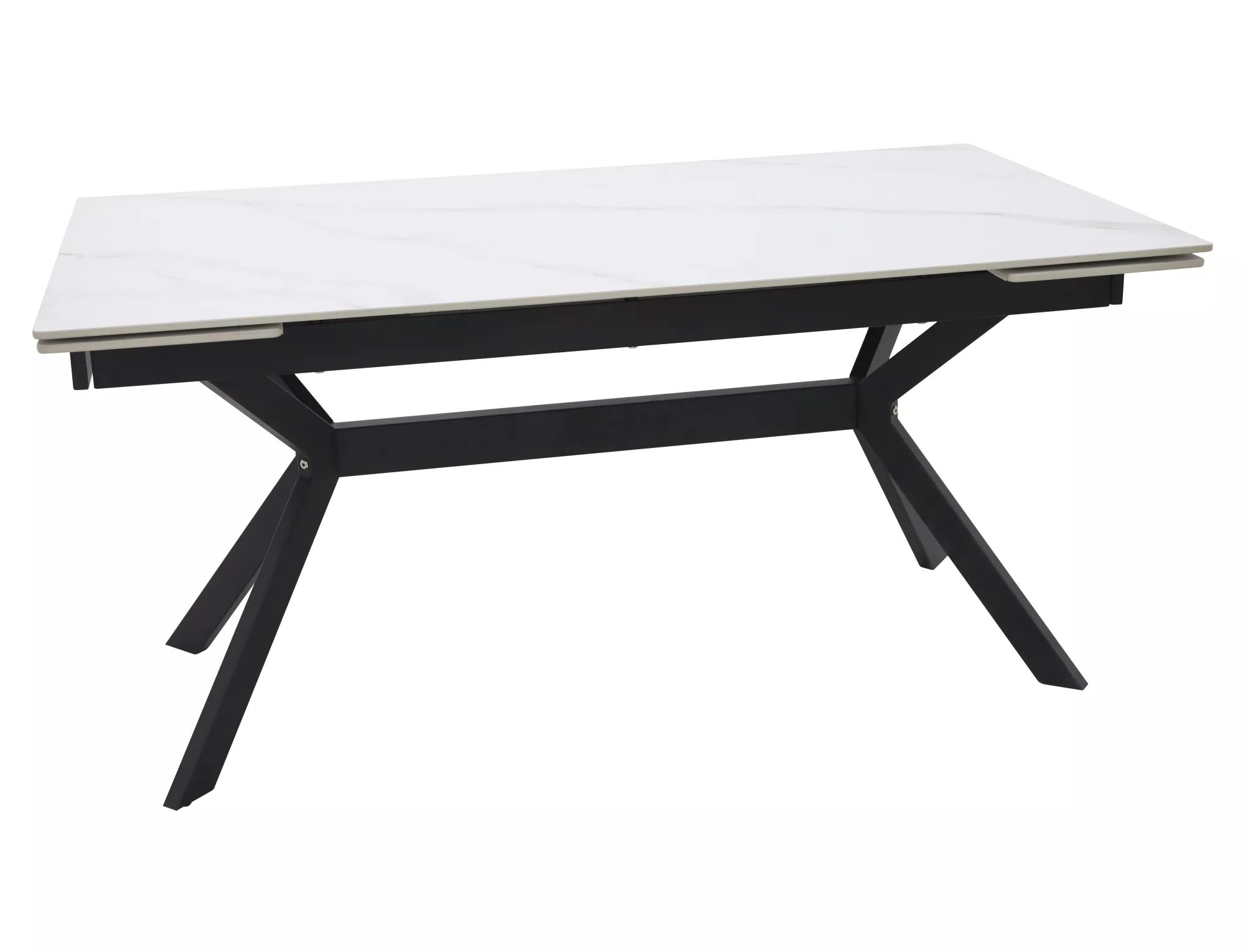 Stół rozkładany ceramiczny IMPERIA 160(220)x90 biało-czarny - IMPERIABC160