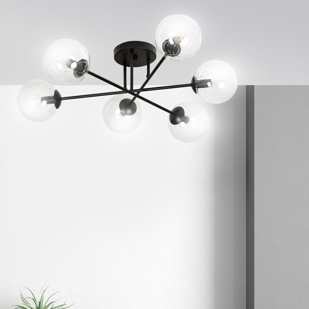 Lampa sufitowa BRENDI Czarny 831/6B - 831/6B