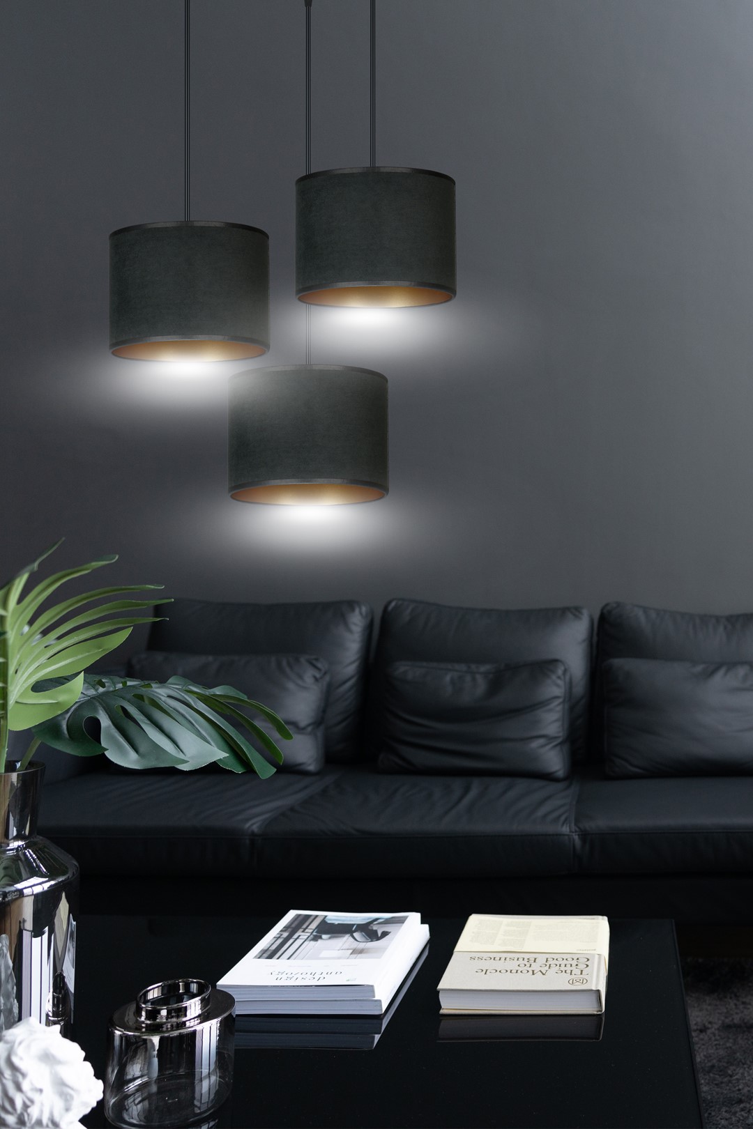 Lampa wisząca HILDE Czarny 1054/3PREM - 1054/3PREM