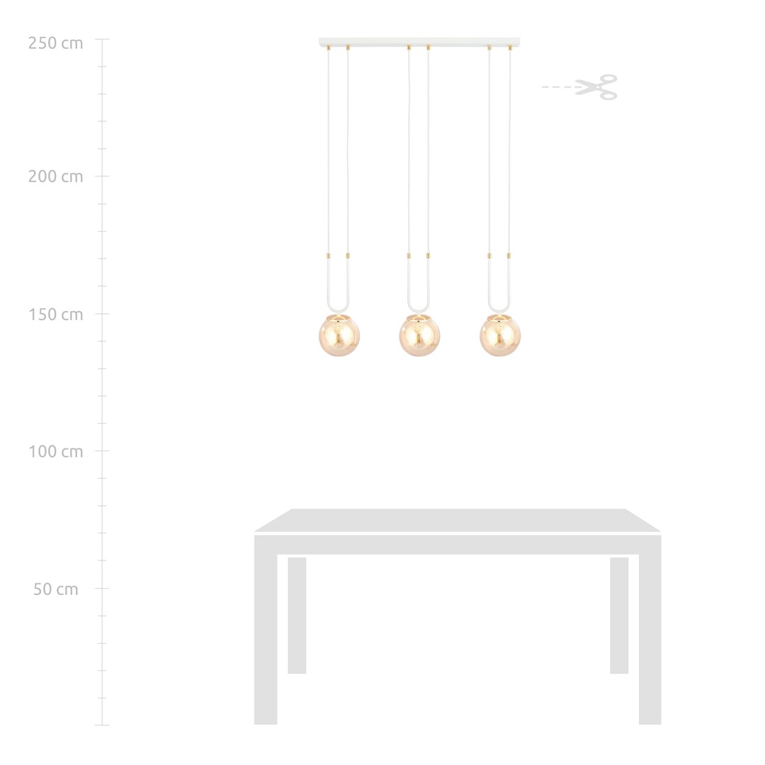 Lampa wisząca GLAM Biały 1117/3 - 1117/3