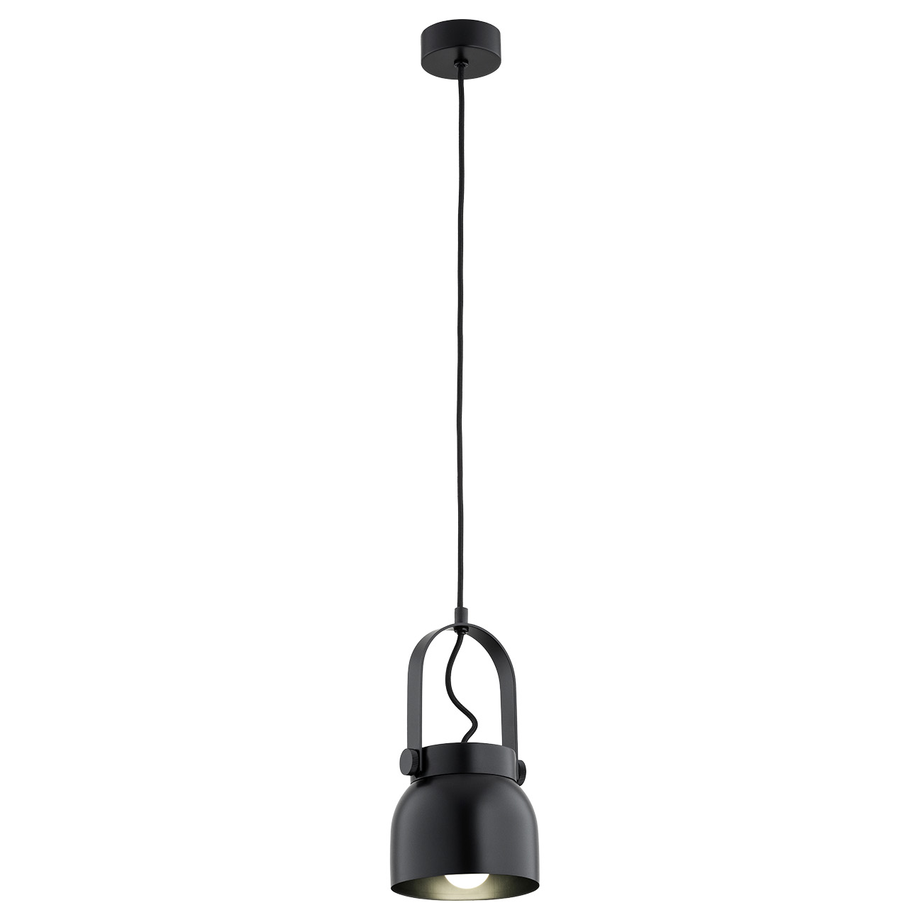 Lampa wisząca LOGAN metalowa czarna 110cm