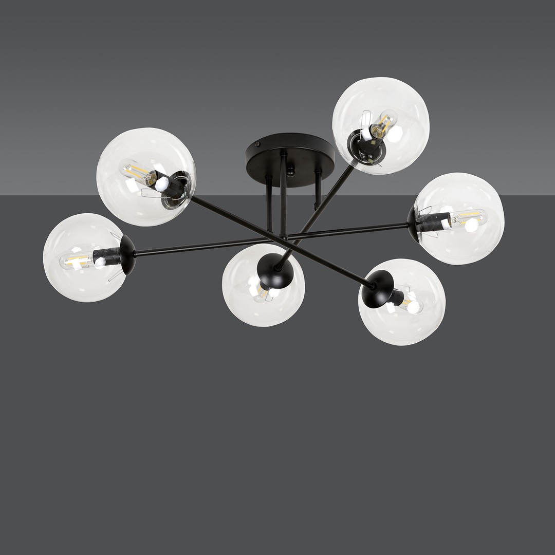 Lampa sufitowa BRENDI Czarny 831/6B - 831/6B