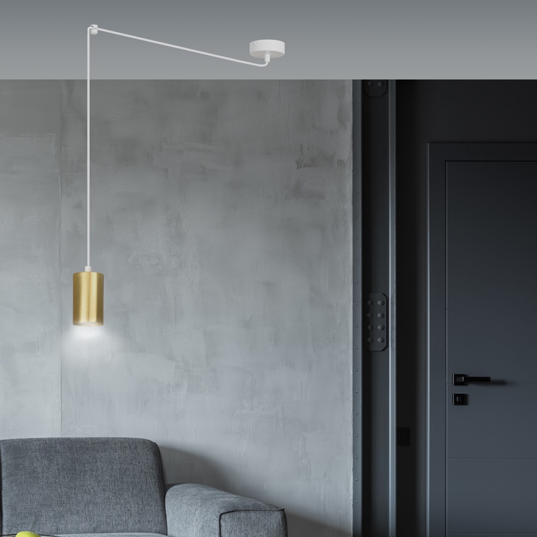 Lampa wisząca TRAKER Biały/Złoty 527/1 - 527/1