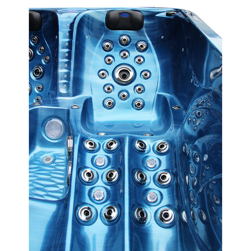 Jacuzzi ogrodowe 3-os. z hydromasażem SPA-705 210x170 cm niebieski/antracyt - HS_SPA705-3303