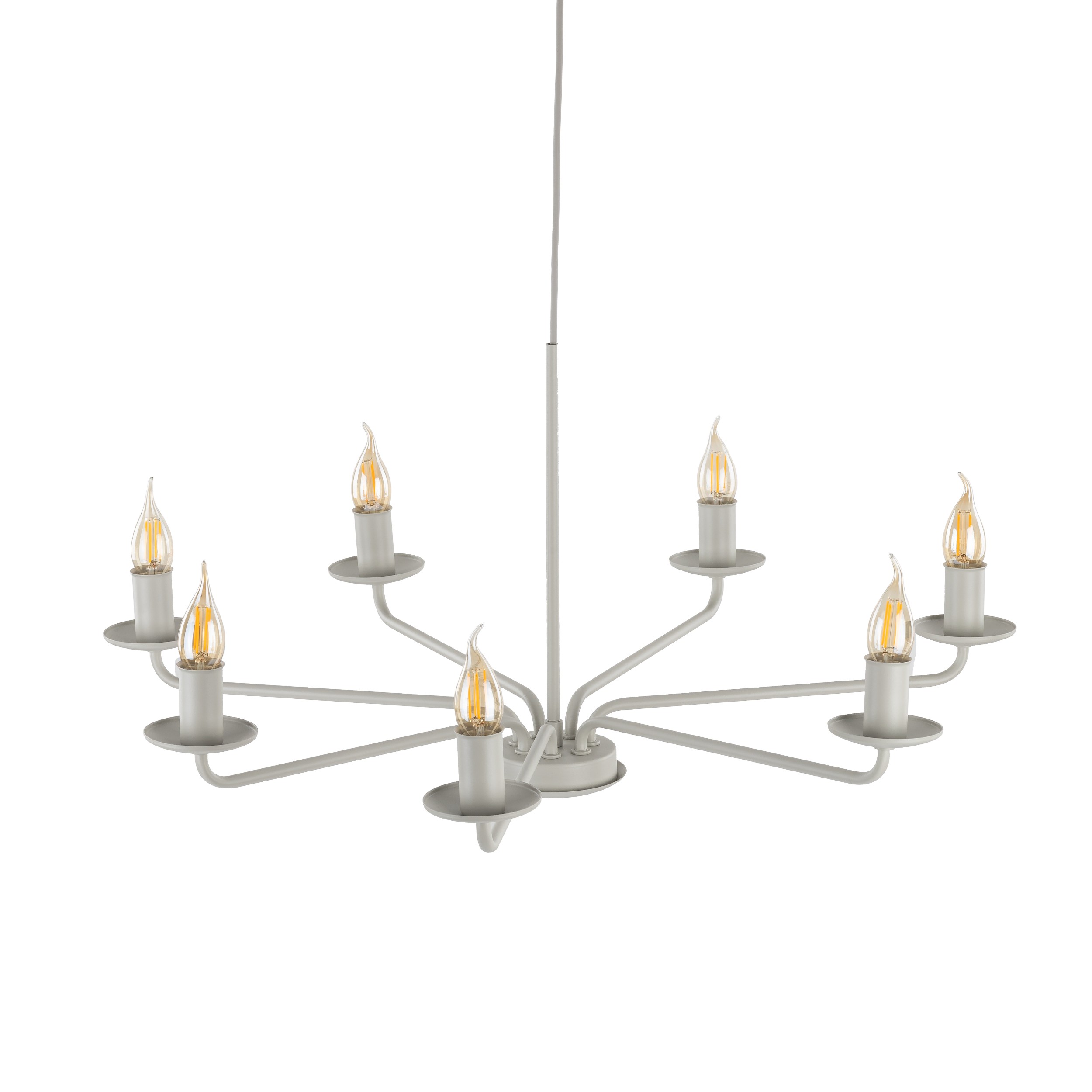 Lampa wisząca LIMAL beżowa metalowa 86x72cm - TK_10254
