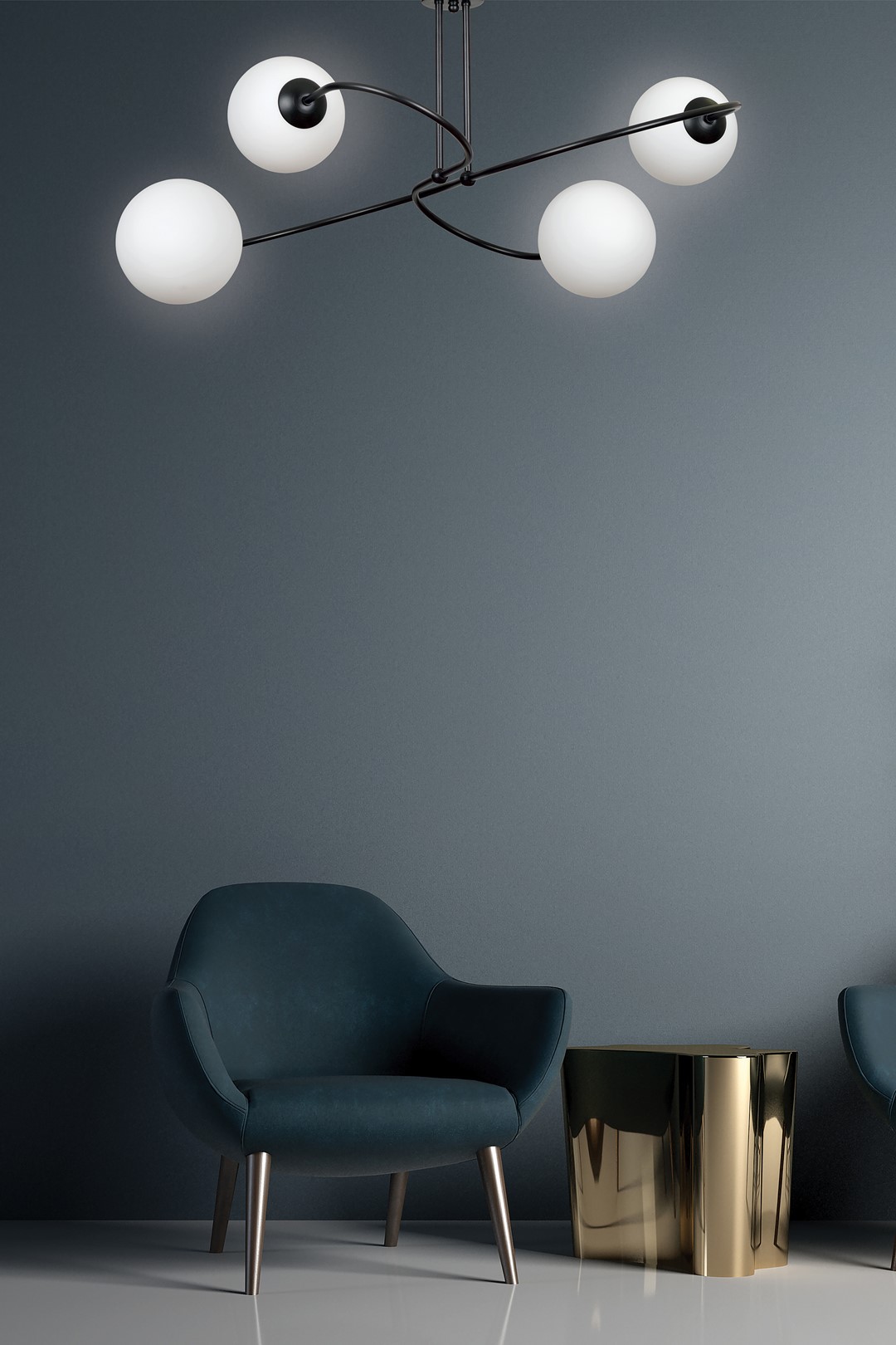 Lampa sufitowa SELBI Czarny 734/4B - 734/4B
