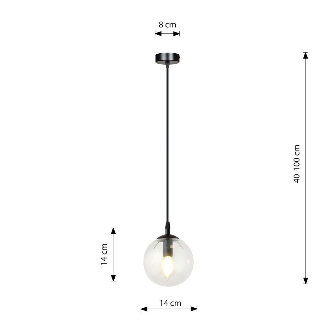 Lampa wisząca COSMO Czarny 711/1 - 711/1