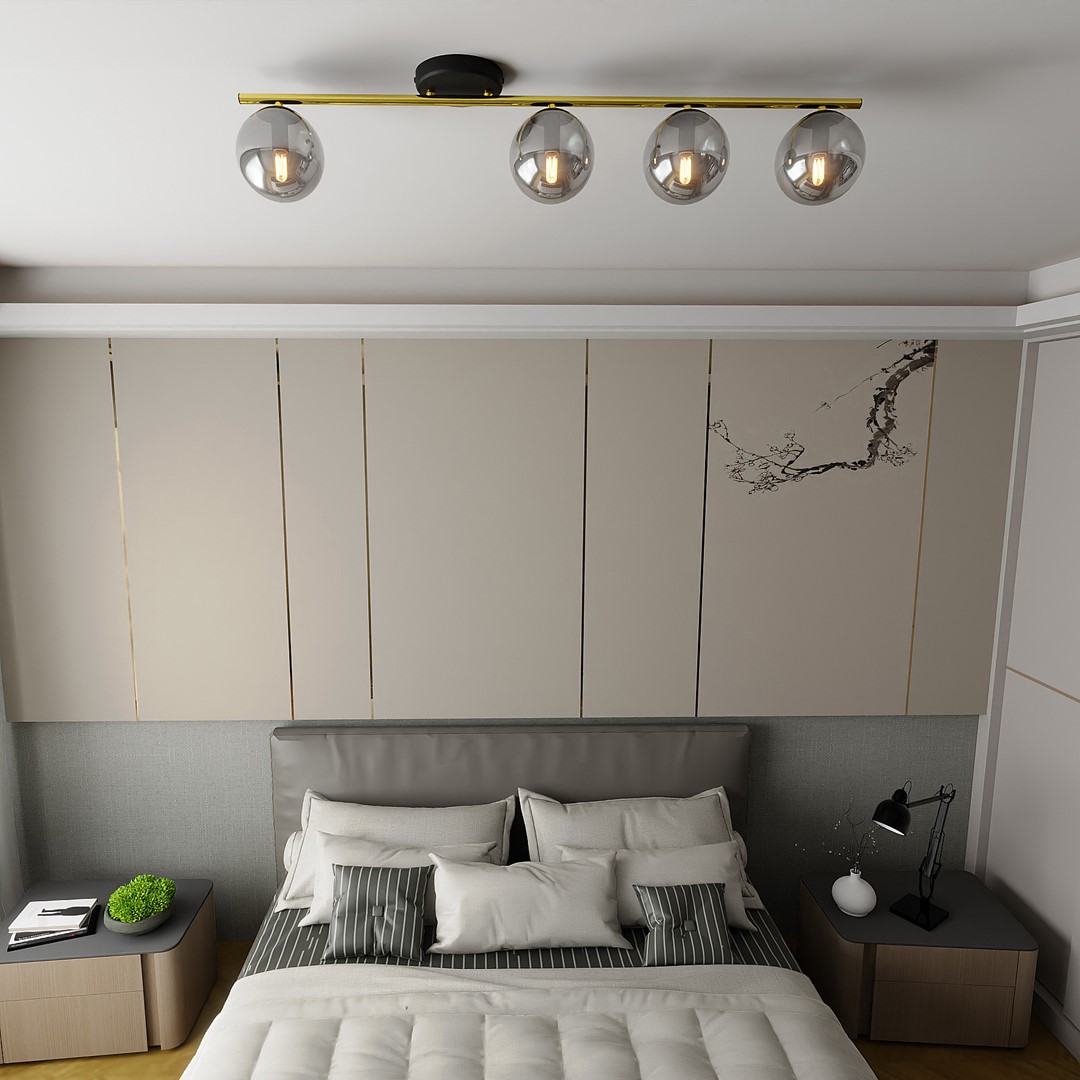 Lampa sufitowa MONZA Czarny,Złoty 1250/4 - 1250/4