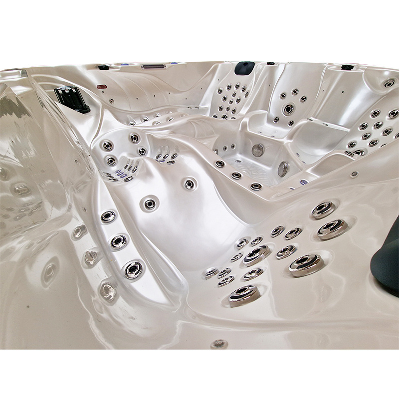 Jacuzzi ogrodowe 5-os. z hydromasażem SPA-702 230x230 cm biały/antracyt - HS_SPA702-2516