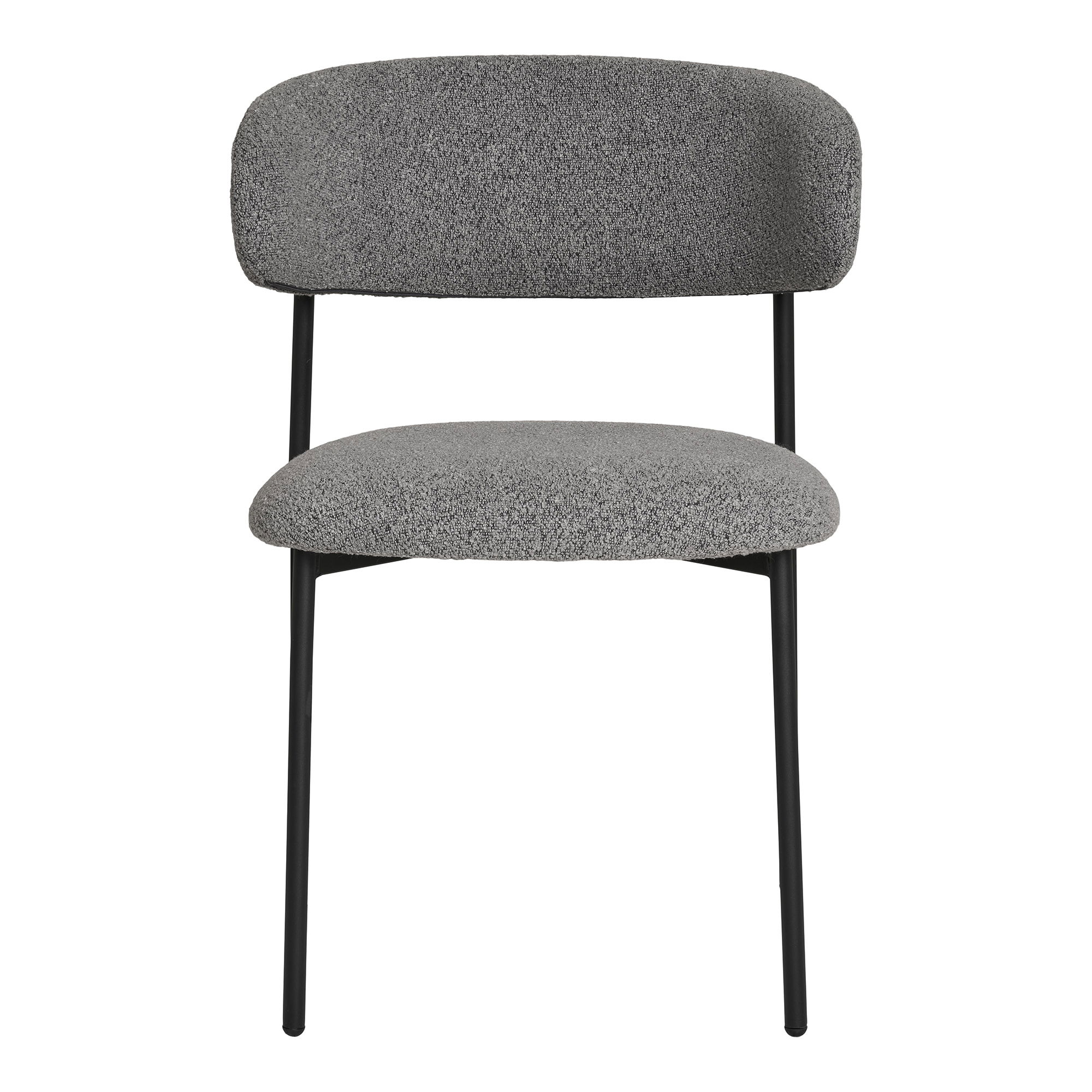 Krzesło MIRA boucle - jasnoszary czarne nogi - 1001371