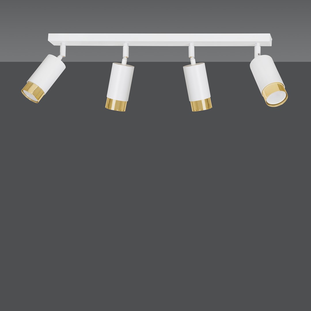 Lampa sufitowa HIRO Biały/Złoty 963/4 - 963/4
