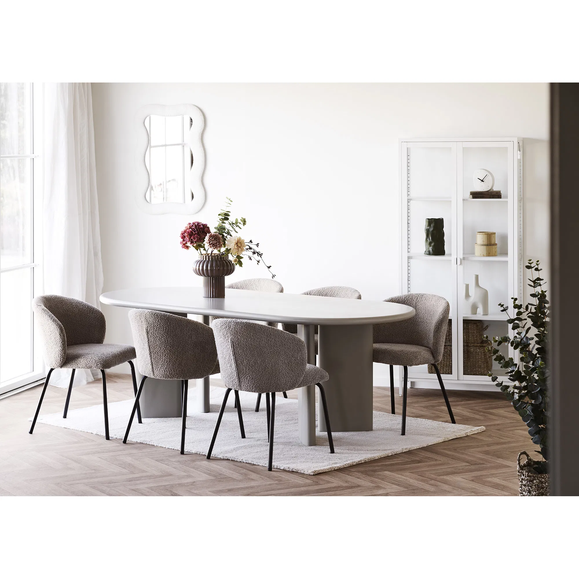 Witryna 2-drzwiowa BRISBANE przeszklone boki 80x35x175 cm - biała - 3001041