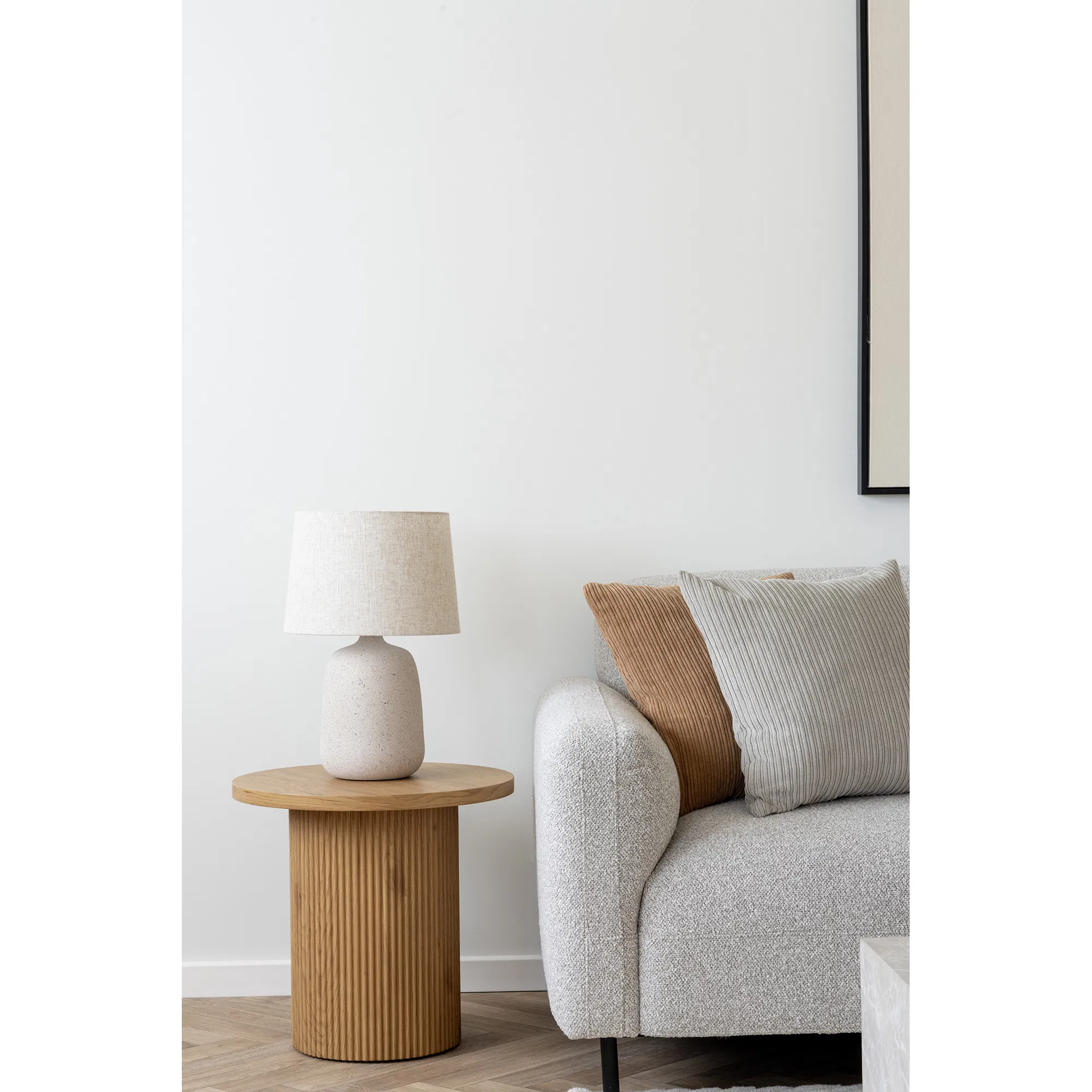 Stolik kawowy BOAVISTA okrągły FI 48 - naturalny - 2102111