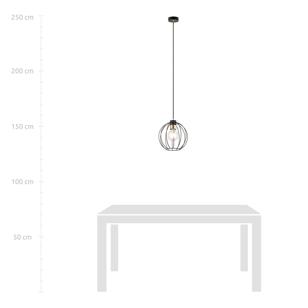 Lampa wisząca GINO Czarny/Złoty 1222/1 - 1222/1